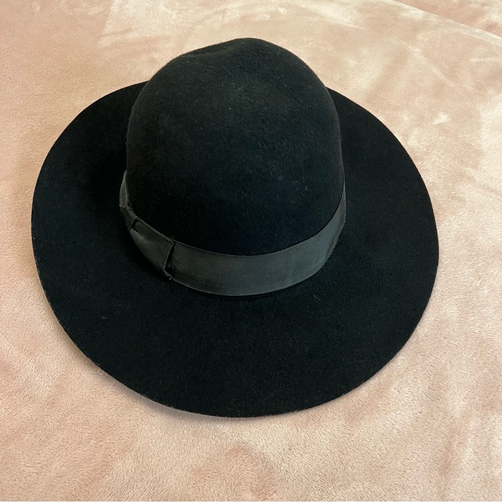 Vintage Black Wool Hat